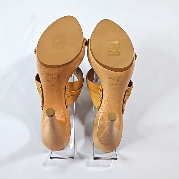 Christian Dior Tan Leather Womens Sandals/Heels Size 39 - Picture 8 of 10